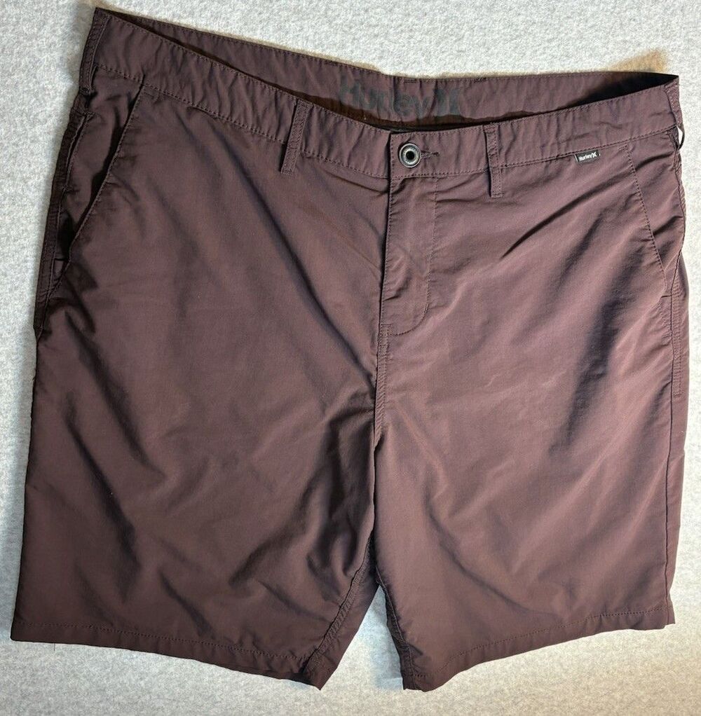 Hurley Board Short M Sz 38 Burgundy Dri Fit Skater Surf Beach Summer